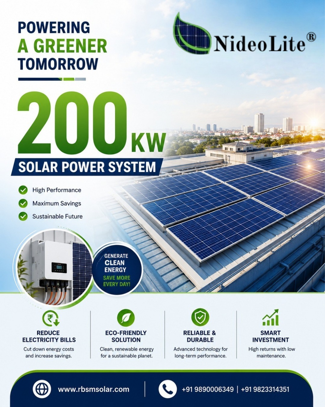 POWER YOUR BUSINESS. SAVE MORE. GO GREEN.